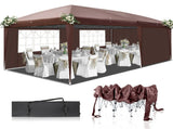 3 x 6m Two Windows Practical Waterproof Folding Tent Dark Coffee Folding Tent 74773807