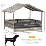 ZUN Dog Bed/ Dog House / Rattan Pet Sofa （Prohibited by WalMart） 76266078