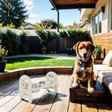 Beige Adjustable Pet Bowl Travel Ready HDPE Durable Poly Lumber Recycled B195P214985