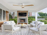 48-Inch Ceiling Fan with Light, Dimmable, Light Memory Function, DC Reversible Motor, 3 Solid Wood W934P611366