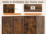 Rustic Brown 8-Cube Open Bookshelf with Top Display Shelf, Engineered Wood Freestanding Book Storage 41903325