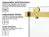 60*66" Frameless Double Sliding Shower Door, Double Shower Door, 3/8 SGCC Tempered Glass, 77624375
