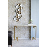 39.5" x 18" Metal Contemporary Wall Decor Accent, Large Hanging Sculpture for Bedroom Entryway W2078130251