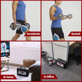 Adjustable Dumbbell Set With 3 in 1 Dumbbell Barbell Metal Connecting Rod, Chromed Weights, 94973263