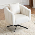 ZUN 360&deg; Swivel Accent Chair, Modern Velvet Fabric Living Room Armchair, Comfy Wide Upholstered with 91153077