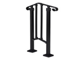 Matte black 1-step ABS plastic handrail for courtyard stairs 04823739