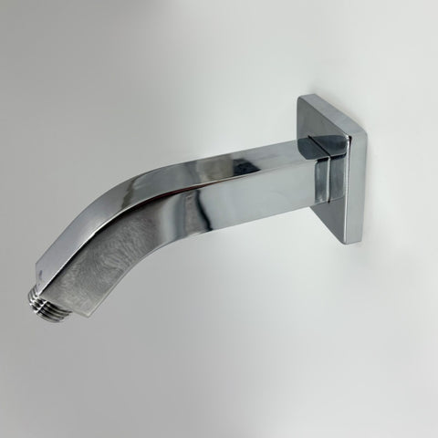 ZUN Square Shower Arm with Flange, 1/2 NPT Tapered Threads, Rain Shower Head Arm, Wall Mount Shower 40396733