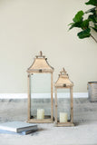 Wooden Candle Lantern Decorative, Hurricane Lantern Holder Decor for Indoor Outdoor, Home Garden W2078131625