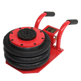 Pneumatic Jack 3 Ton Triple Bag Air Jack Extremely Fast Lifting Action Without Handle Red 00219380