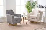 360 degree rotation armchair cotton linen skin friendly fabric ergonomic design living room chair W2113P235637