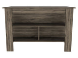DEPOT E-SHOP Delos Kitchen Island, Four Legs, Three Shelves, Dark Brown B097132965