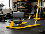 Yellow 3-in-1 Padded Home Gym Fitness Equipment Squat Machine for Push Up, Sit Up & Deep Squat 28203945
