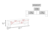 Stained Walnut TV Stand with Open Storage B062P290284
