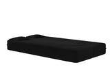 Modern Floor Sofa with 2 Pillows,Convertible Teddy Fabric Foam-Filled Sleeper Sofa Bed,15" Twin Size 50809043
