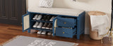 TREXM Shoe Storage Bench, Vintage Shoe Bench with Storage and Cushion, Shoe Bench with Drawers and N715P245263M