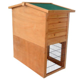 ZUN 40" Triangle Roof Waterproof Wooden Rabbit Hutch A-Frame Pet Cage Wood Small House Chicken Coop Natu 46986252