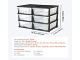 100L 6 Storage Drawers, Sturdy Organizer , Clear Storage Bins for Office, Craft Rooms, and Home 51756733