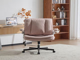 Criss Cross Legged Office Chair with Flip-Up Back Built-In Dynamic Airbag Lumbar Support, Wide Seat 96845061