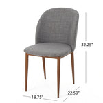 ZUN Mid-Century Dining Chair Fabric Upholstered Chair , Light Gray 60808.00