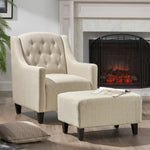 ZUN Upholstered Armchair with Ottoman 53384.00LBEI