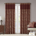 ZUN Jacquard Curtain Panel Pair B03598093