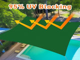 12'X12' Dark Green HDPE sunshade sail 04831055