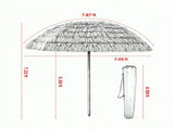 8 ft Thatched Patio Umbrella with Tilt, Hawaiian Style Beach Parasol, for Beach, Patio, Poolside & 84390617