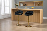 ZUN COOLMORE Swivel Bar Stools Set of 2 Adjustable Counter Height Chairs with Footrest for Kitchen, W153981425