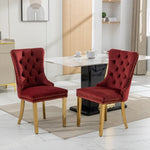 ZUN Nikki Collection Modern, High-end Tufted Solid Wood Contemporary Velvet Upholstered Dining Chair W1143P151484