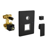 Shower System, 10-Inch Matte Black Full Body Shower System with Body Jets, Square Rainfall Shower 06159140