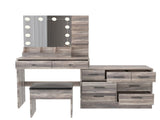 Large Makeup Vanity with Lights, Vanity Table with Charging Station, Vanity Desk with Mirror and 10 24676583
