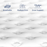 King Size Mattress in a Box 12 Inch Memory Foam Hybrid Mattress with Pocketed Springs Medium Firm 81220391