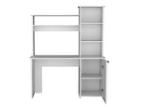 Muncy Computer Desk with Ample Work Surface, Hutch Storage and Single Door Cabinet with 3-Tier B097133099