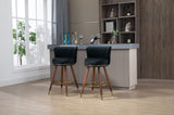 ZUN COOLMORE Counter Height Bar Stools Set 2 for Kitchen Counter Solid Wood Legs with a fixed height W153968289