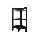 Gisela Corner Shelf With Three Shelves, Black B128P237171