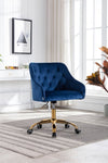 ZUN COOLMORE Velvet Home Office Desk Chair, Modern Cute Computer Chair, Wheels Height Adjustable W39531816