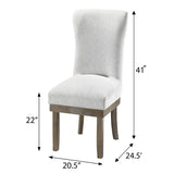Grey and Salvage Grey Wingback Side Chairs with Nailhead Trim B062P182768
