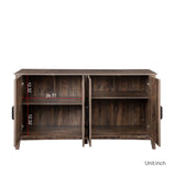 Cabinet with 4 Doors and 4 open shelgves,Freestanding Sideboard Storage Entryway Floor W33164271