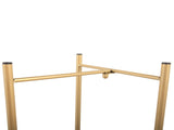 Modern Folding Metal 2-Tier Plant Stand Potted Plant Holder Shelf with 2 Round Trays Indoor Outdoor, W2181P155110