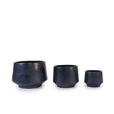3 Pieces Ceramic Flowerpot, Modern Planter for Patio, Garden or Windowsills - Antique Gray W3273P321502