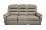 Modern Light Brown Color Burlap Fabric Recliner Motion Sofa 1pc Plush Couch Manual Motion Sofa B011133848
