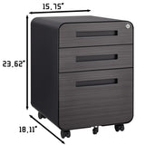 ZUN 3 Drawer Mobile File Cabinet Under Desk Office,Simple Style Versatile Storage Cabinet for W1247P145907