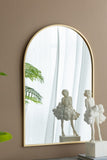 ZUN 24" x 36" Arched Accent Mirror with Gold Metal Frame for Bathroom, Bedroom, Entryway Wall W2078124337