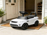 White 2-in-1 6V Battery-Powered Electric Ride-on Car with Sliding Mechanism Headlights Music Horn 06183027