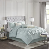 7 Piece Tufted Comforter Set Seafoam Queen B03597126
