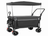 Multi-Functional Push-Pull Folding Wagon Cart with Rotating Handle & Canopy, 7''x4''All-Terrain 41039470