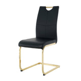 Modern Dining Chairs with Faux Leather Padded Seat Dining Living Room Chairs Upholstered Chair with W210127294