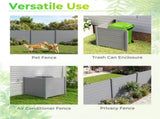 48"38" Decorative Outdoor Fence Modular Design Galvanized Stakes Wind-Proof for Yard Garden 98784601