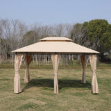 13x10 Outdoor Patio Gazebo Canopy Tent With Ventilated Double Roof And Mosquito net W419P282069