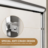 60" W x 57" H Aluminum Frame Double Sliding Shower Door, Soft-Close Chrome Bathtub Door, 1/4" W3377P308212
